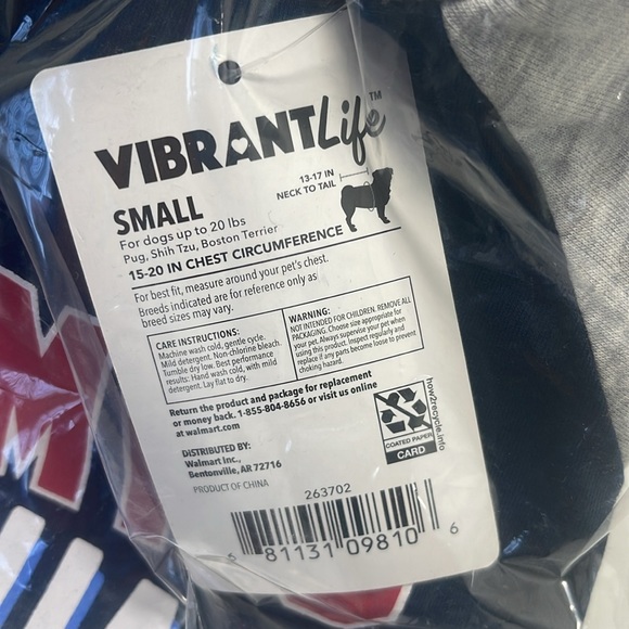 Vibrant Life Dog 🐶 Pug, Shih Tzu, Boston Terrier T-Shirt Small Pull On NWT - Picture 8 of 11
